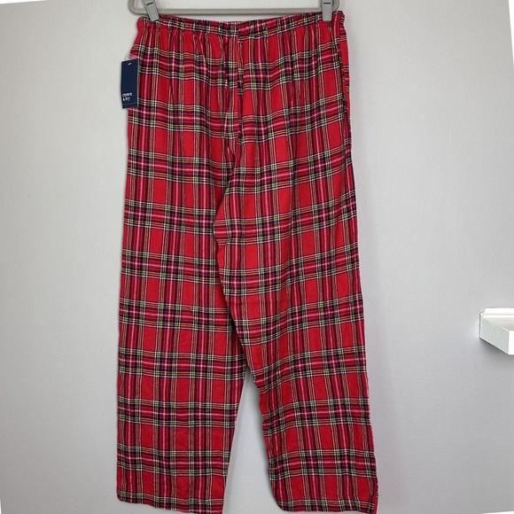 Crown & Ivy Pajama Pants Mens Large Red Flannel Plaid Lounge Sleepwear NWT Cozy - Picture 3 of 8